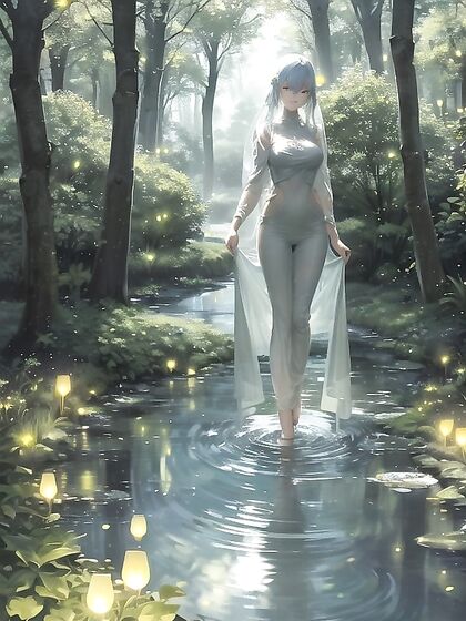 Gentle Mist and Firefly Lights Enhance the Ethereal Glow by Reflective Stream HentaiErotica