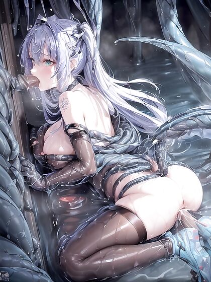 Bathing in Ice Switches Roles with Giant Gear-Machine BDSM Hentai Action