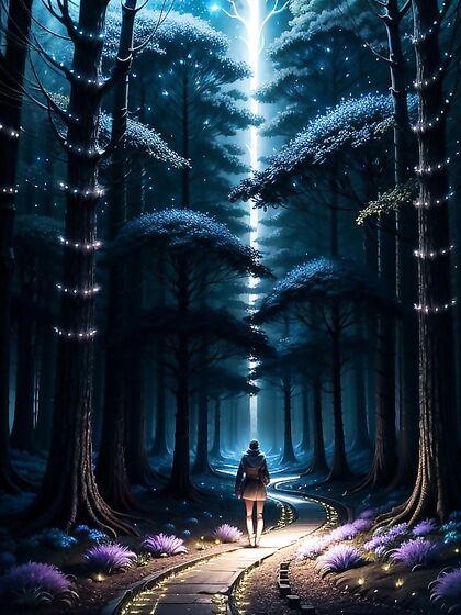 Fireflies and Starlight Illuminate Gentle Mist in Ethereal Hentai Pleasure