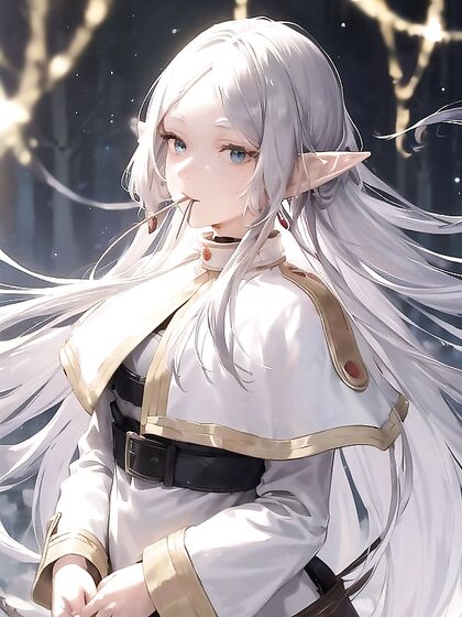 Ethereal Elf with Soft Makeup and Magic Hairpins Seduces in a Pastel Forest Hentai