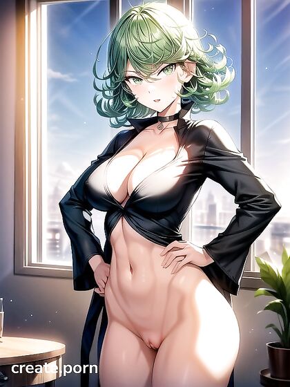 Horny Green-Haired Beauty Seduces You with Exposed Midriff in Steamy Hentai Action
