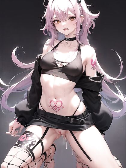 Detailed Complex Tattoos and Spiky Hair in Intense Hentai Action