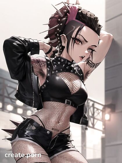 Retro Beauty in Black Makeup Finds Pleasure in Seductive Hentai Scenes