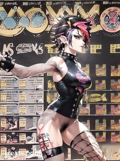 Realistic Woman with Armpit Hair Gets Seductive Makeup in Hentai Action