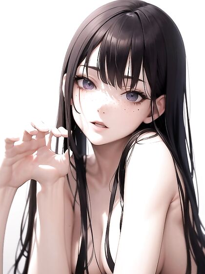Brunette with Medium Breasts Shows Off in Exhibitionist Hentai Action