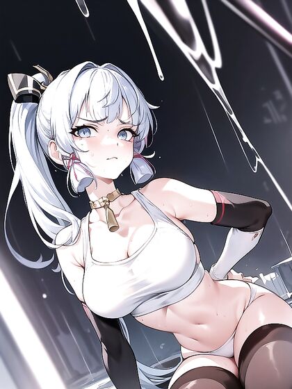 Thigh-High Socks and White Panties Drive Her Wild in Disgusting Face Hentai Action
