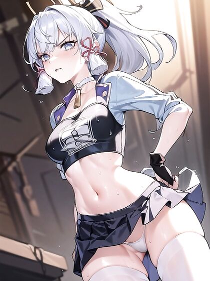 Trembling with Desire: Thigh-High Socks and White Panties in Steamy Hentai Action