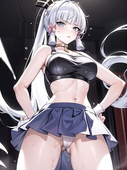 Wet White Thong Revealed in Sexy Panty Hentai Action