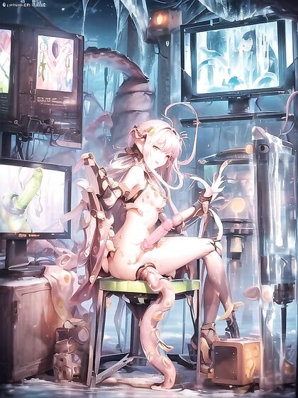 Metallic Tentacle Orgy with Pink CreamPie Explosions inSTEAMING Hentai Action