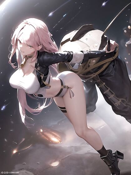 Space Pirate in a Sexy Spacesuit Rides the Galactic Cock(href)