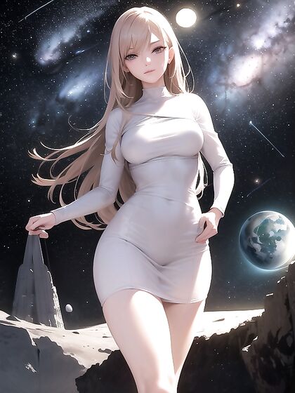 Walking on the Moon with Cosmic Views in Erotic Hentai Action
