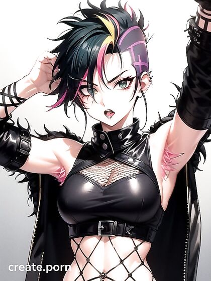 Retro Fetish: Mohawked Babe with Armpit Hair in Steamy Hentai Action