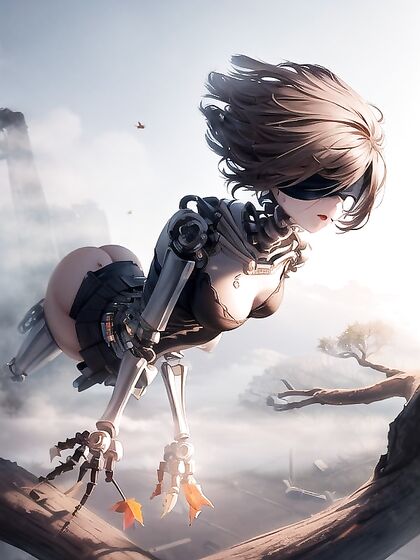 Glowing Machine Takes Control in a Sexy Fall-themed Hentai Switch Scene