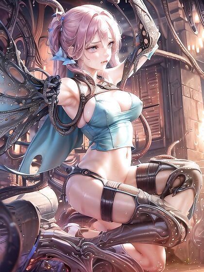 Glowing Monitor and Massive Machinery inMind-Blowing Hentai Action
