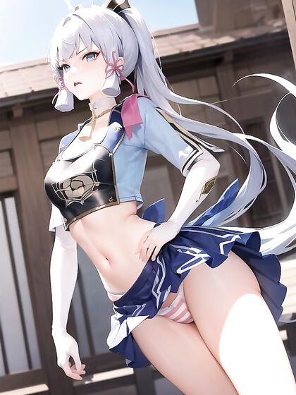 Low-Angle Shot of Angry Face with Deformed Hands in Intense Hentai Action