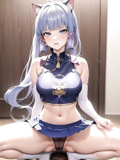 Sitting on Chair with Legs Spread Wide for Cum-Filled Panty Action Hentai