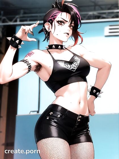 Punk Rock S-Style Beauty Gets Wild in Seductive Makeup Hentai Action