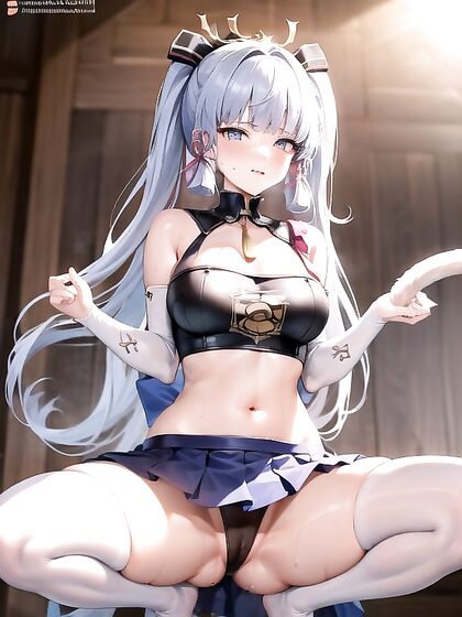 Deformed Hands and Tongue Play in Seductive Thong Hentai Action