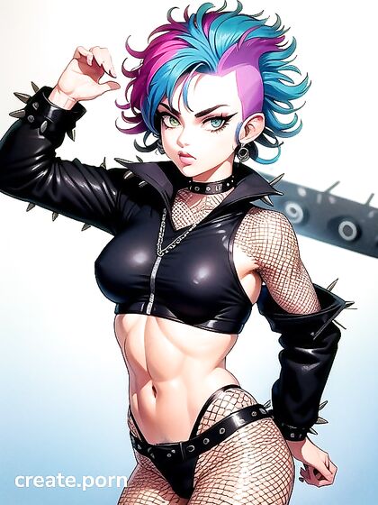 Fit Girl 18+ with Armpit and Spiky Hair Exploring Erotic Hentai Fantasies