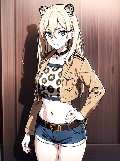 Sizzling Leopard PrintCrop Top Action inSTEAMY Hentai Scenes