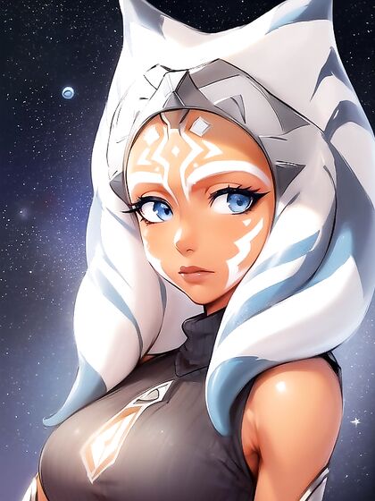 Alien Goddess with Orangefire Skin and Starlit Bokeh in hentai IA pornography