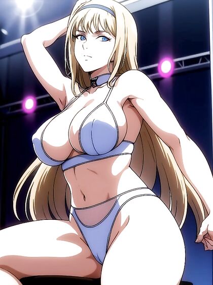 Sensual Stripper Dances on Pole at Club Stage in Hot Hentai Action