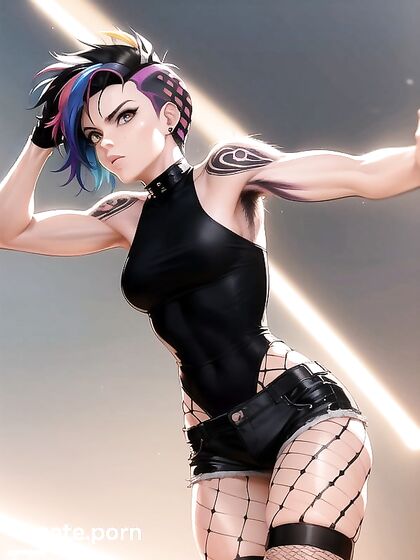 Realistic Woman Striking Sexy Poses in S-Style Hentai Action