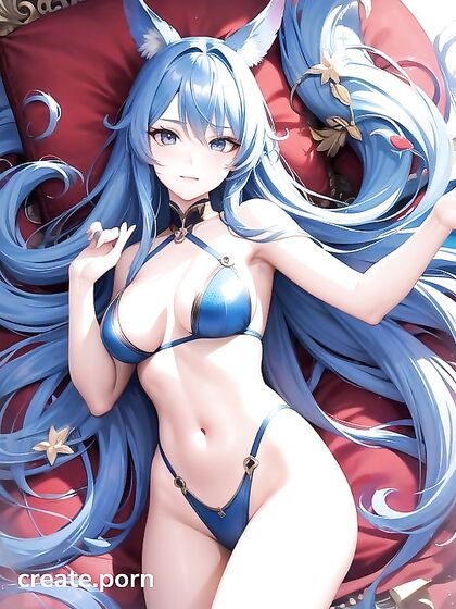 Bloom from Winx Club Enjoying Intense Pleasure Over a Bed with Sparkling Blue Eyes