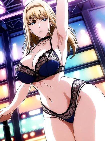 Sensual Stripper Dances Seductively on Stage in Pole Dancing Hentai Fantasy