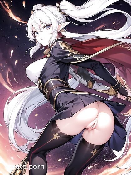 Perfect Anatomy: Ass and Pussy From Behind, Spreading Wide for hentai Pleasure