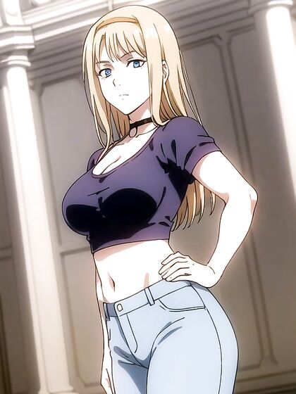 Sassy Girl 18+ in Blue Jeans and Black Choker>({Hentai Pleasure})