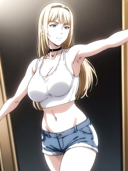 Dancing in Blue Jeans with a Black Choker for Intense Hentai Pleasure