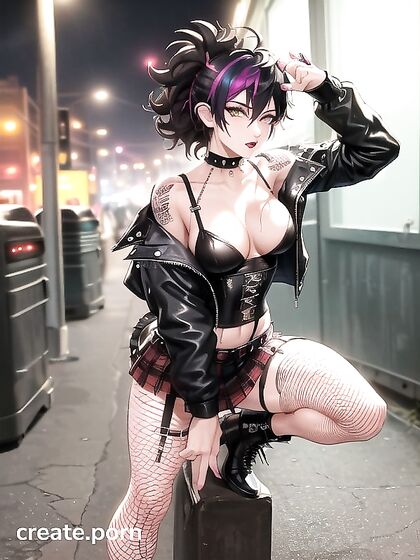 Neon Lights and Nose Rings Heat up Dumpster Sex in Steamy Hentai Action