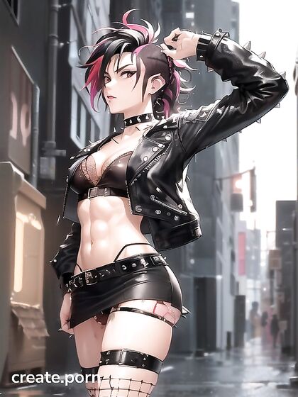 Alleyway hentai action with nose ring Girl 18+ in mini skirt