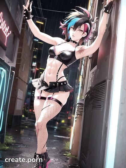 Nighttime Alley Encounter: Nose-Ringed Beauty in Steamy Hentai Action