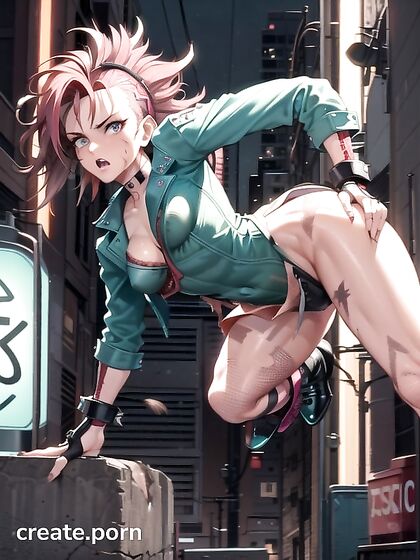 Retro Hentai Fantasy: Spiky-Haired Teen 18+ Finds Pleasure in Dumpster Delights