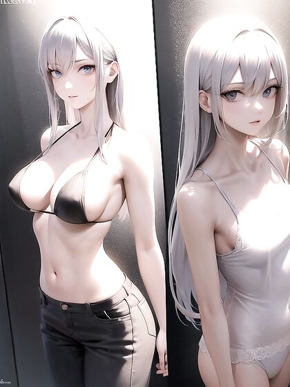 Bikini Clad Beauty with Bare Shoulders Tempts in Bedroom Hentai Action