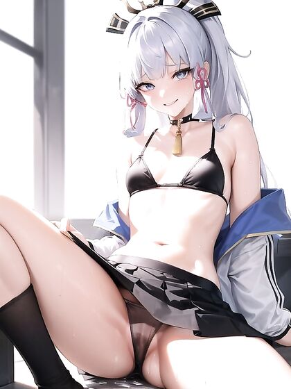 Mini Kamisato Ayaka Seduces in Tiny 18+ Outfit with Wet Panties Hentai Fantasy
