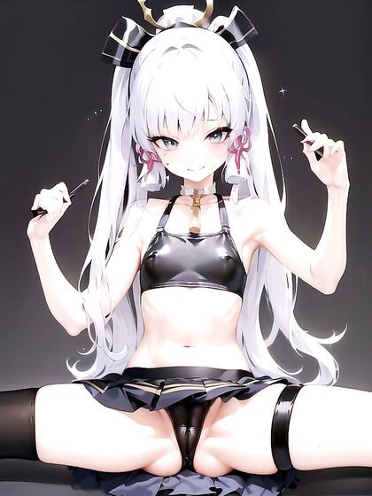 Goth Babe with Shiny Thong Dances in Subtle Bokeh Light for Hentai Pleasure