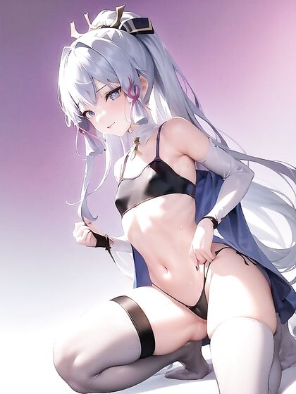 Lifted Skirt Reveals Steamy Black Thong in Cum-Filled Hentai Action