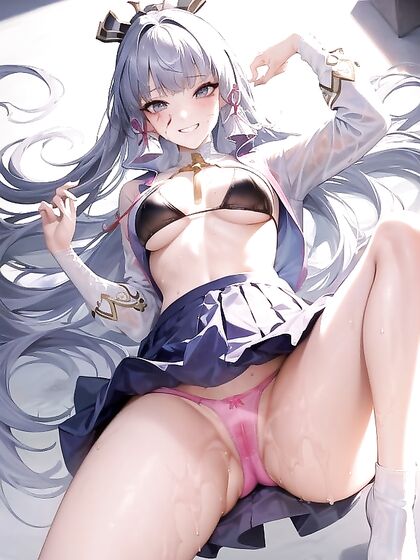 Facial Cumshot Action with in Skirt and Braces Hentai