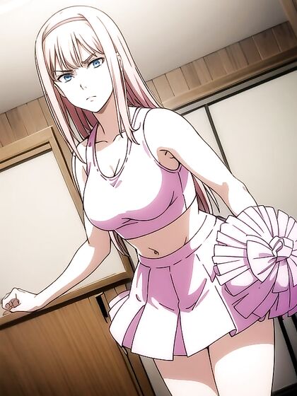 Cheerleader in Pink Outfit Gets Wild in Seductive Hentai Action