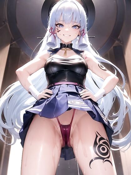 Beautiful Tattoos and Wet Thongs: A Hentai Fantasy with Thick Long Eyelashes