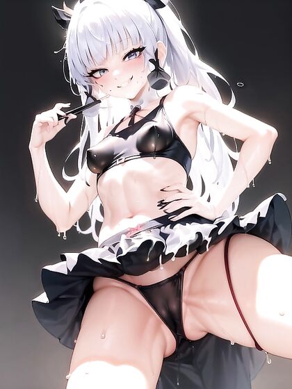 Goth Girl 18+ with Complex Tattoos Teased Under Her Skirt in Hentai Porn