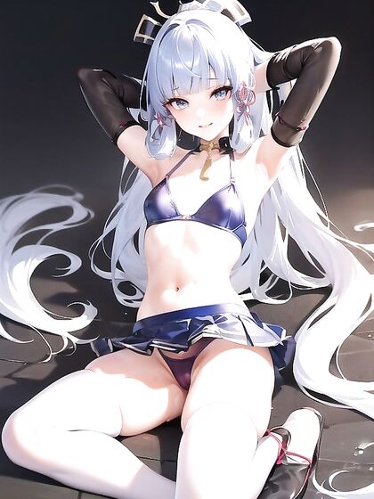 Thick Long Eyelashes and Spread Wide Legs in Deformed hentai Pleasure