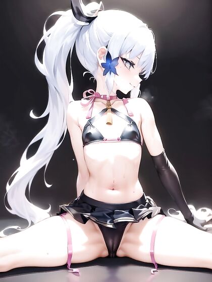 Bubblegum Pink Lips and Shiny Hairpins in Softly Lit Hentai Pleasure