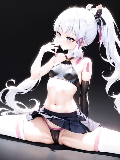 Thick Lash Beauty with Deformed Legs in Grungy Film Grain Hentai Action