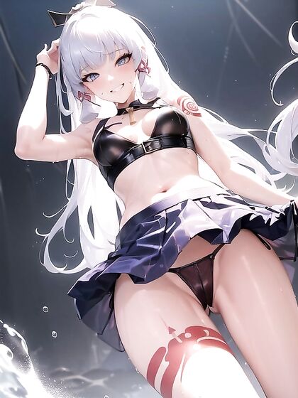 Goth Babe with Braces and Wet Thong in Intense Hentai Erotica