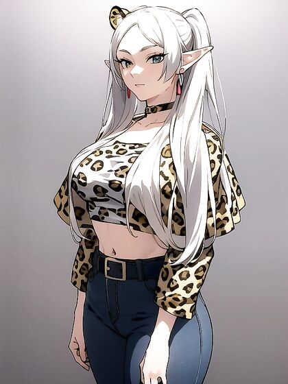 Sensual Leopard Print Crop Top Action in Steamy Hentai Scenes