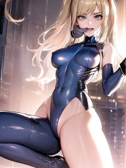 Blonde Beauty with Long Brown Locks Seduces in Steamy hentai Action
